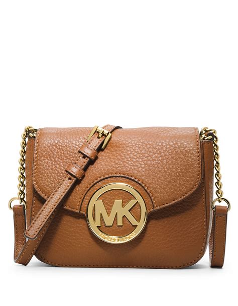 michael michael kors fulton pebbled leather crossbody bag|Michael Kors mercer small.